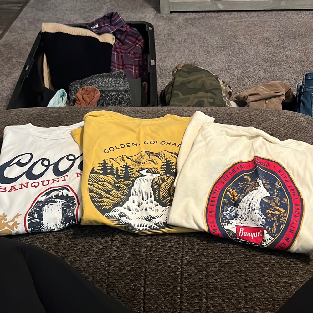 Coors t-shirts.